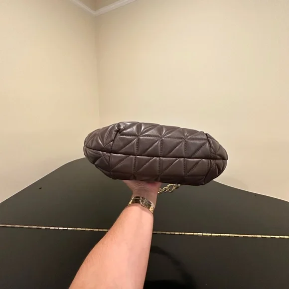 NWT Rare Zara Genuine Leather Quilted Chunky Chain Strap Shoulder Bag - Picture 14 of 17